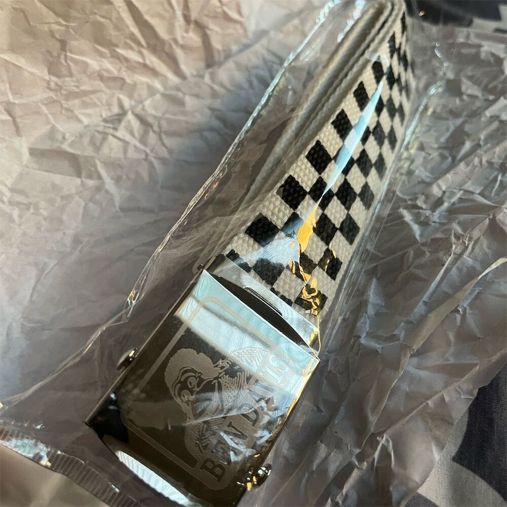 Ben Davis Unisex Black and White Checkered canvas Belt Multicolor Adjustable 🆕 - Picture 1 of 7